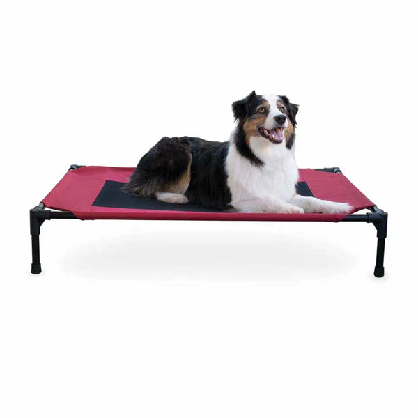 K&H Pet Products Original Pet Cot Elevated Pet Bed Large Red 30″ x 42″ x 7″ – KH100213549