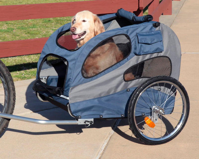 PetSafe Solvit Bicycle Trailer Large Blue 33 x 22 x 26 62341